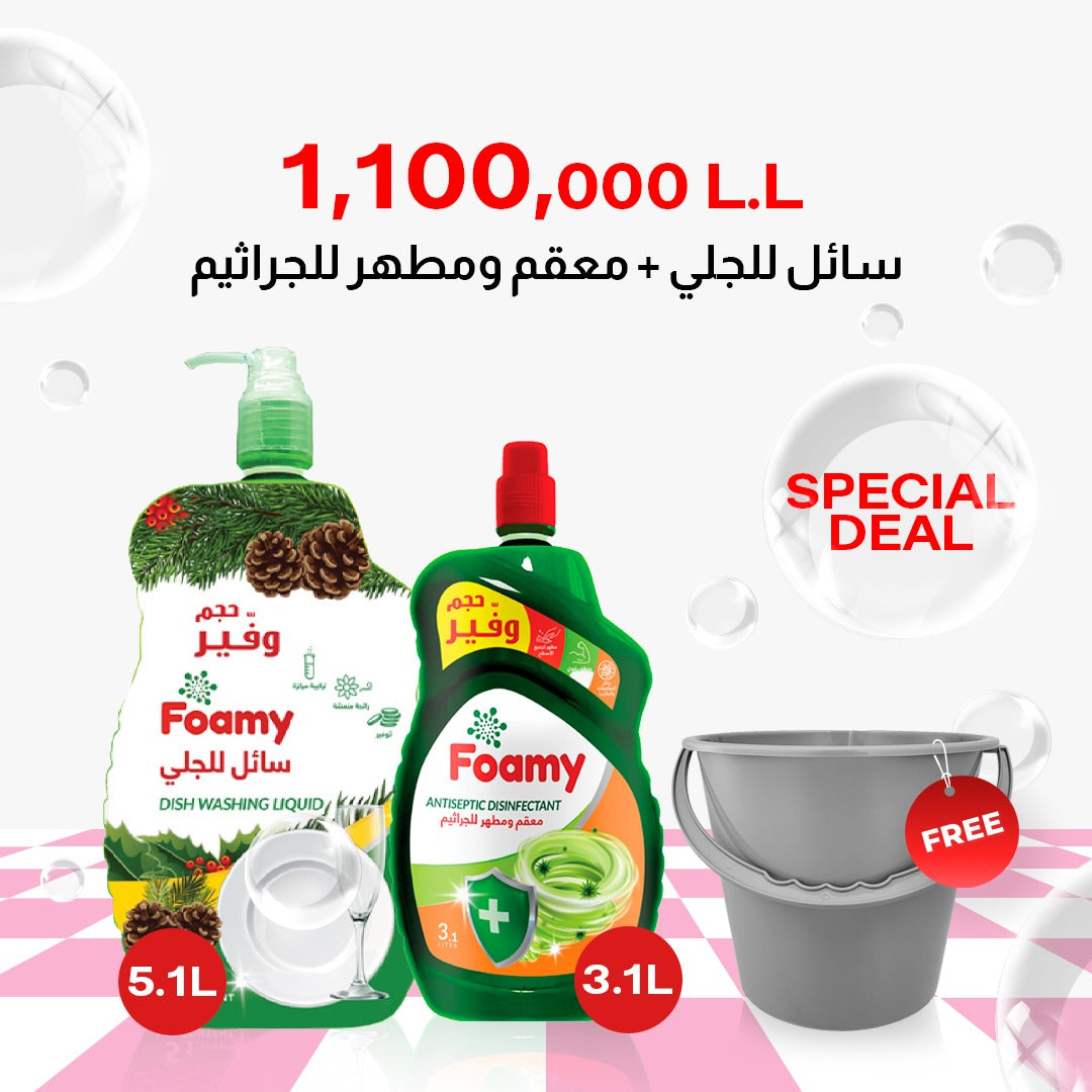 Foamy Dishashing Liquid + Antiseptic Disinfectant + GIFT offer