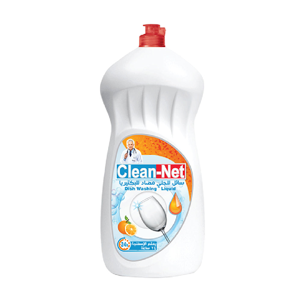 Clean-Net Antibacterial Dishwashing Liquid Orange 2.2L- سائل غسل الصحون مضاد للبكتيريا كلين-نت برتقال 2.2 لتر