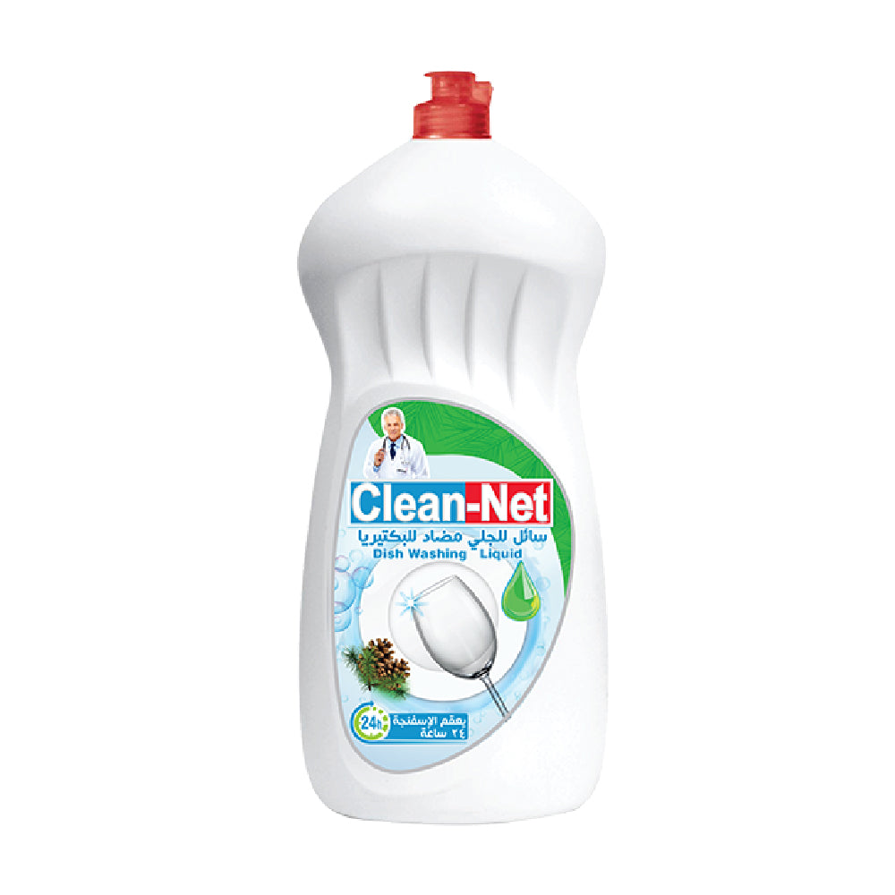 Clean-net Antibacterial Dishwashing Liquid Pine 2.2l - سائل غسل الصحون مضاد للبكتيريا كلين-نت برائحة الصنوبر 2.2 لتر-